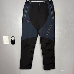 Outdoor Sports Mens Performance Pants Warm Stretch, Black, 30